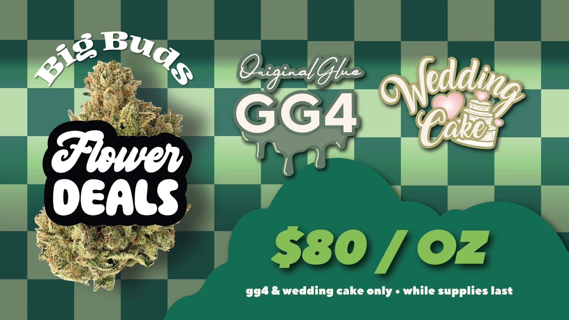 March Cannabis Deals Goat House Dispensary March deals on GG4 and Wedding Cake $80 per ounce Oklahoma City