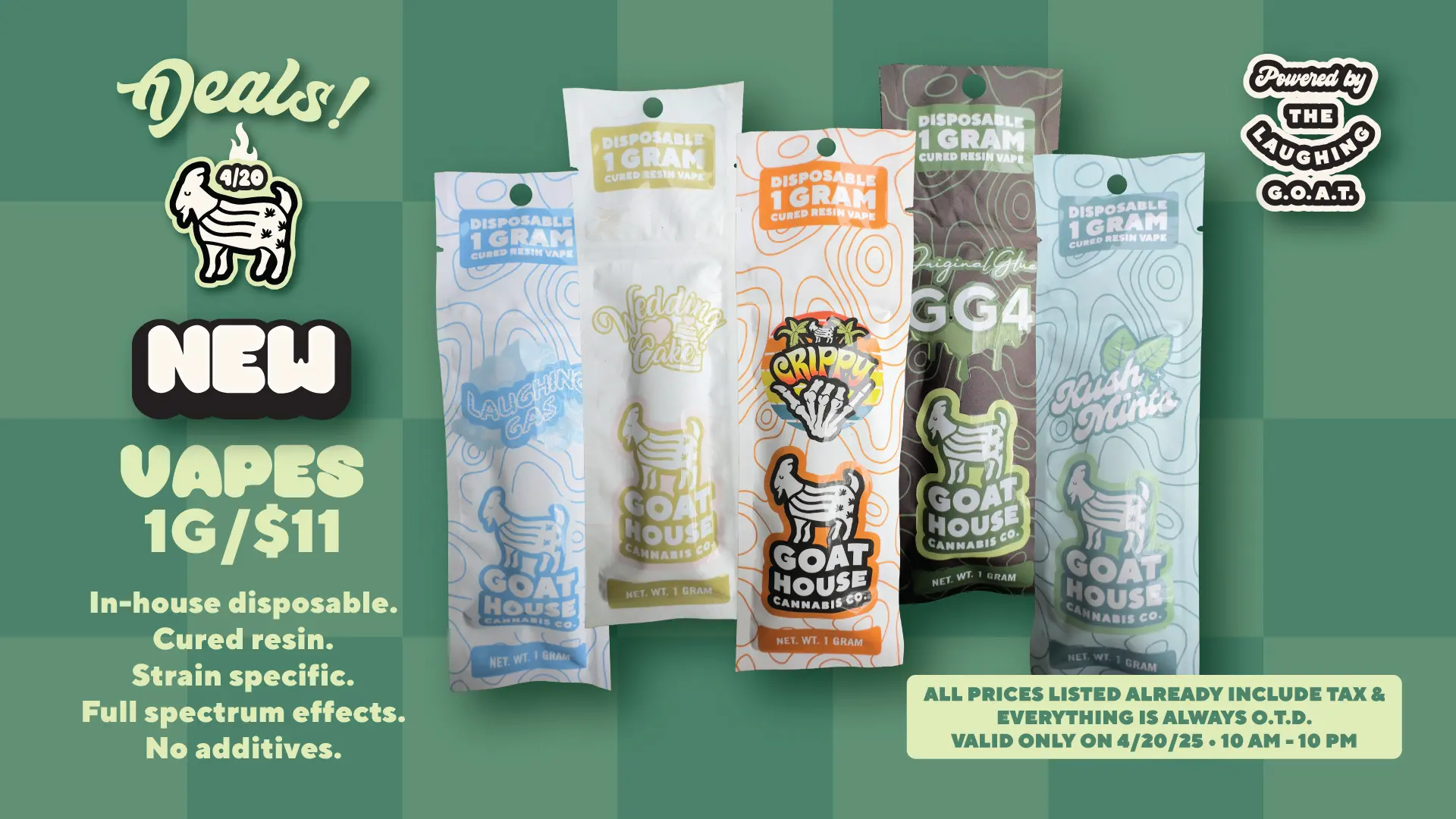 Goat House 420 Banner The Lauging Goat Vapes